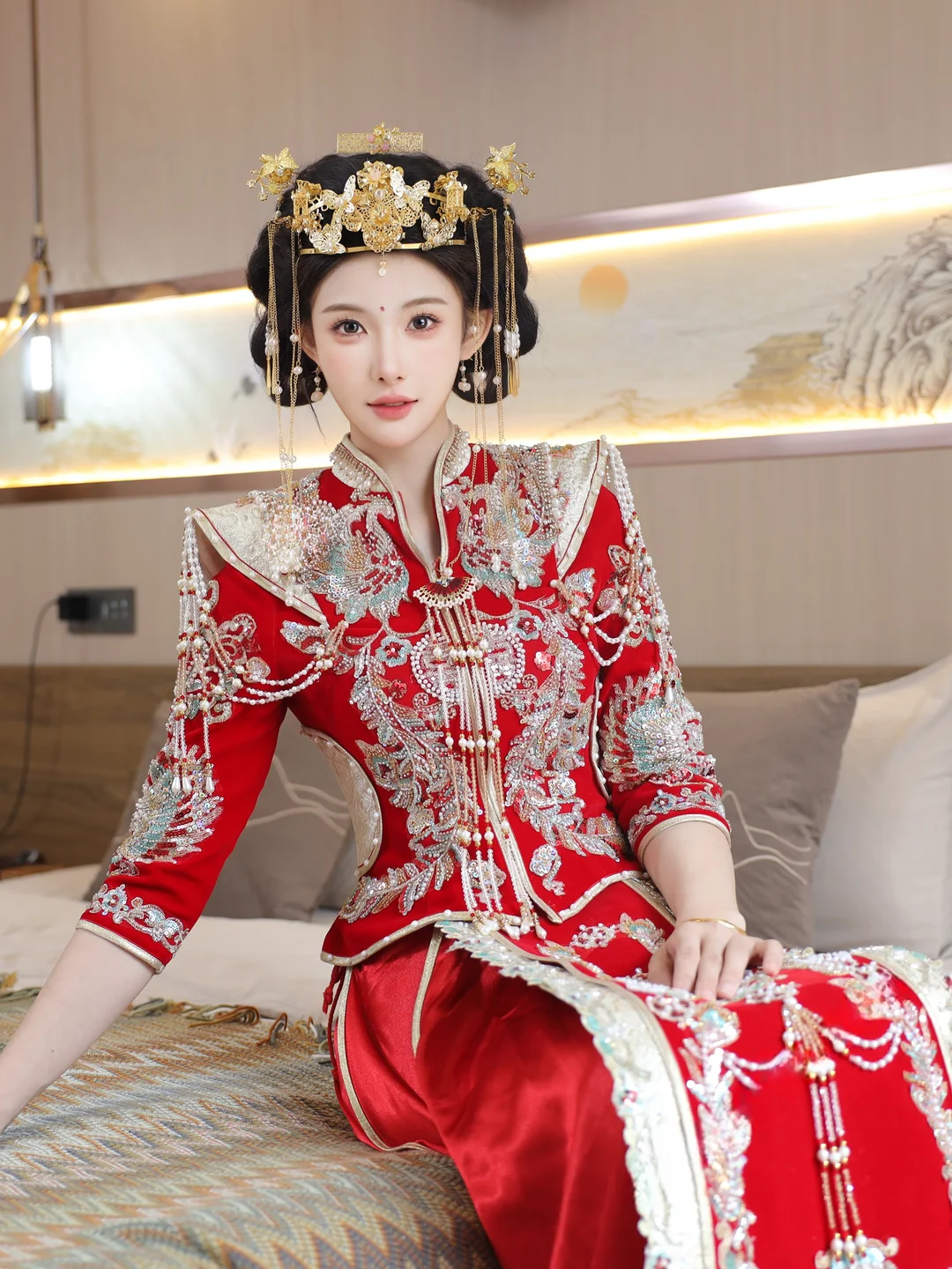 梨霜儿 - No.004 新娘红装 [113P-2.3GB] tg@simisebaisi 【丝足阁】005.webp